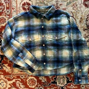 Cropped flannel top
